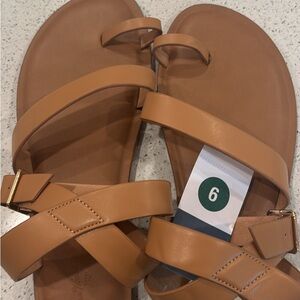 Universal Thread Tan Strappy Sandals